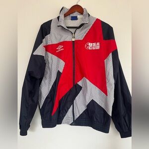 Vintage USA World Cup 1993 Umbro Windbreaker Jacket Small Men’s Star Patten
